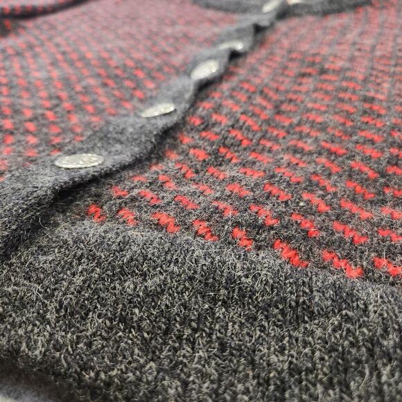 Vintage LL Bean Sweater Womens Medium Birdseye Wool Knit Cardigan Norway 90s - Picture 5 of 14